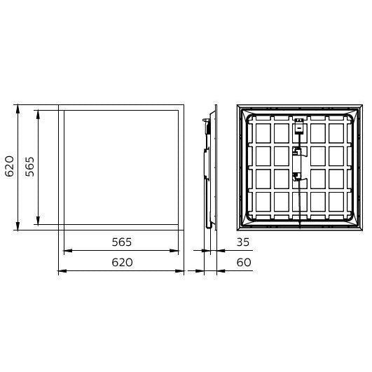 Philips Lighting - Decken - /Wandleuchte LED - Panel M625 RC066B 34_ #51671799 830/840
