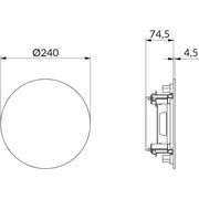 WHD - Lautsprecher Design-Lautsprecher R240T25SLws 2-Wege,25W-Übertrag
