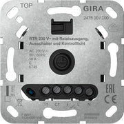 Gira - Raumthermostat RTR 230 V Relaisausgang 247500 Aus+Kontroll Einsatz