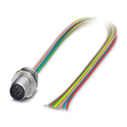 Phoenix Contact - Rundsteckverbinder, feldkonfektionierbar (Industriesteckverbinder) Gerätesteckverbinder SACC-E-M12MS#1374262 Vorderwand − 300 Stück