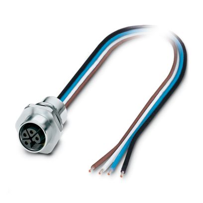 Phoenix Contact - Rundsteckverbinder, feldkonfektionierbar (Industriesteckverbinder) Gerätesteckverbinder SACC-E-M12FS#1329926 Vorderwand