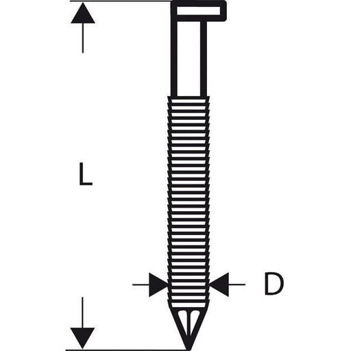Bosch - Nagel für Nagelgerät D-Kopf Streifennagel 2608200022 SN34DK 80RG 3,1 mm