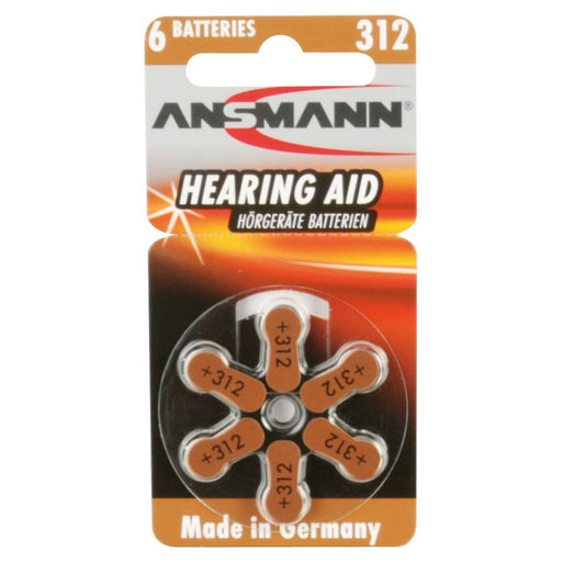 Hückmann - Batterie Hörgerätebatterie 1,4V HearingAid 312(VE 6) 312/PR41 Bli6Ansmann
