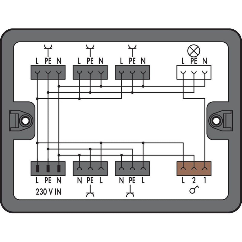 WAGO - Kompaktverteiler für steckbare Gebäudeinstallation Verteilerbox 899-631/478-000 1 Eingang, sw