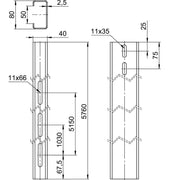 OBO Bettermann - Solar-Montageprofil Trägerprofil TP 1020 FT f. Freiflächensystem