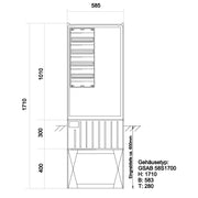 GSAB Elektrotechnik - Gehäuse/Schaltschrank (leer) Verteilersäule 58S1700MV4 HxBxT:1710x585x282
