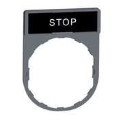 Schneider Electric - Bezeichnungsschild für Befehlsgeräte Schildträger 30x40mm ZBY2304C0 STOP 22mm grau