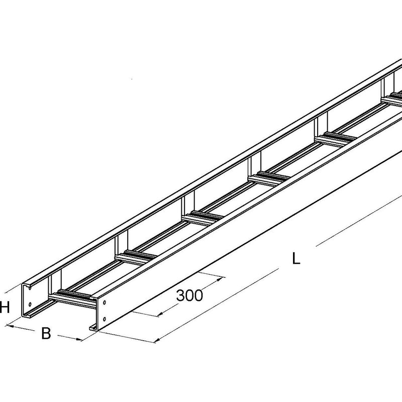 Niedax - Kabelleiter GFK-Kabelleiter UL 80.400/3 − 3 Meter