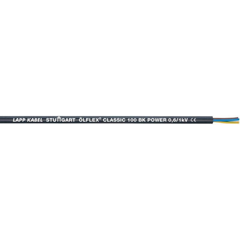 Lapp Kabel&Leitung - Energiekabel >= 1 kV, für ortsveränderlichen Einsatz ÖLFLEX CLASSIC 100 BK 1120475/500 0,6/1 KV 4G6 − 500 Meter