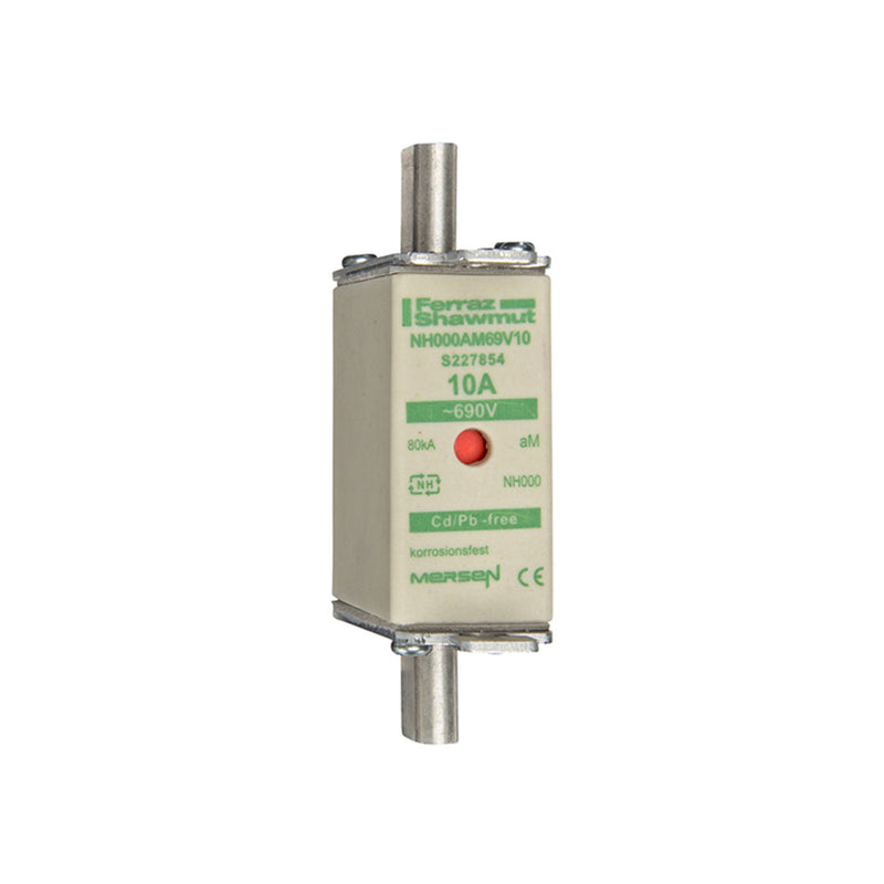 Mersen - Messersicherung NH-Sicherungseinsatz SF NH000AM69V35 Gr.000 aM 35A/690VKM − 3 Stück
