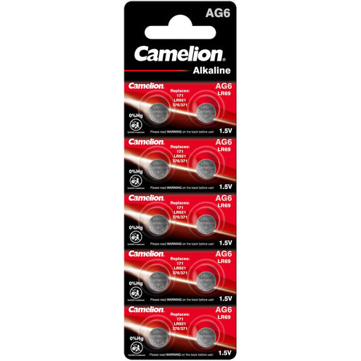 Hückmann - Batterie Knopfzelle 1,5V AG6 141219(VE 10) 10er Streif Camelion