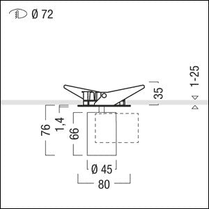 Zumtobel Group - Downlight/Strahler/Flutlicht LED-Einbauleuchte SUP2 M R72 #60817629 4000K
