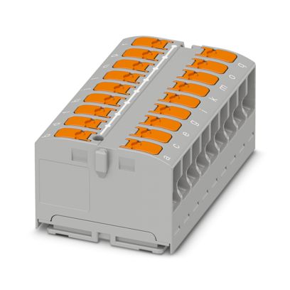 Phoenix Contact - Durchgangs-Reihenklemme Verteilerblock PTVFIX 18X2,5 GY − 20 Stück