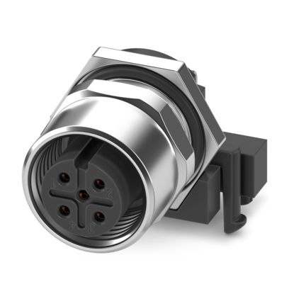 Phoenix Contact - Rundsteckverbinder, feldkonfektionierbar (Industriesteckverbinder) Gerätesteckverbinder SACC-DSIV-M1#1396608 Hinterwand − 10 Stück