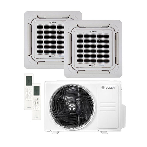 Bosch Climate CL5000iU4 – Deckenkassette Multisplit: 2 Inneneinheiten + 1 Außengerät – 2.64 kW + 2.64 kW + Außeneinheit 5.3 k
