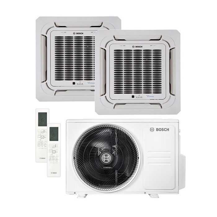 Bosch Climate CL5000iU4 – Deckenkassette Multisplit: 2 Inneneinheiten + 1 Außengerät
