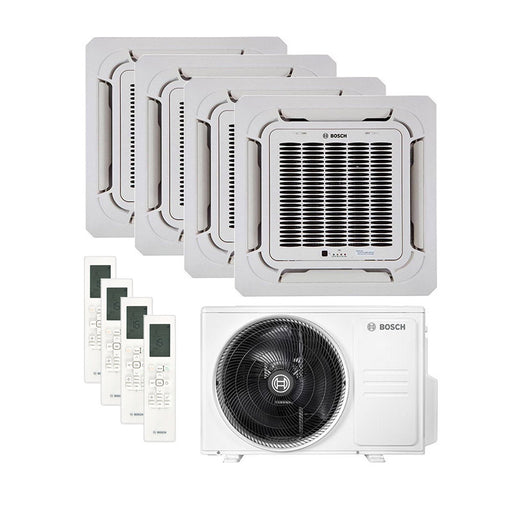 Bosch Climate CL5000iU4 – Deckenkassette Multisplit: 4 Inneneinheiten + 1 Außengerät – 2.64 kW + 2.64 kW + 2.64 kW + 2.64 kW 

