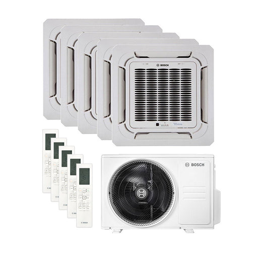 Bosch Climate CL5000iU4 – Deckenkassette Multisplit: 5 Inneneinheiten + 1 Außengerät – 2.64 kW + 2.64 kW + 2.64 kW + 2.64 kW 
