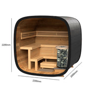 Black Rhino - Custom Spa Sauna Room – Maßgeschneiderter Holz-Sauna-Wellnessraum (2–6 Personen)