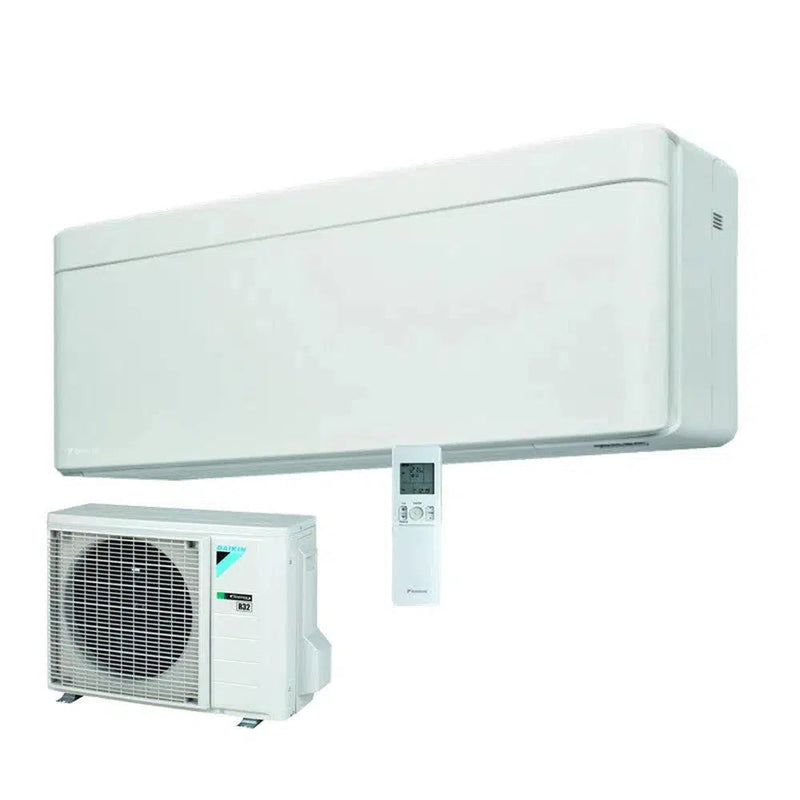 DAIKIN Klimaanlage Set Wandgerät Stylish 2,0 kW - FTXA20 + Außengerät RXA20A R32 Klimaanlage Weiß/Schwarz/Silber