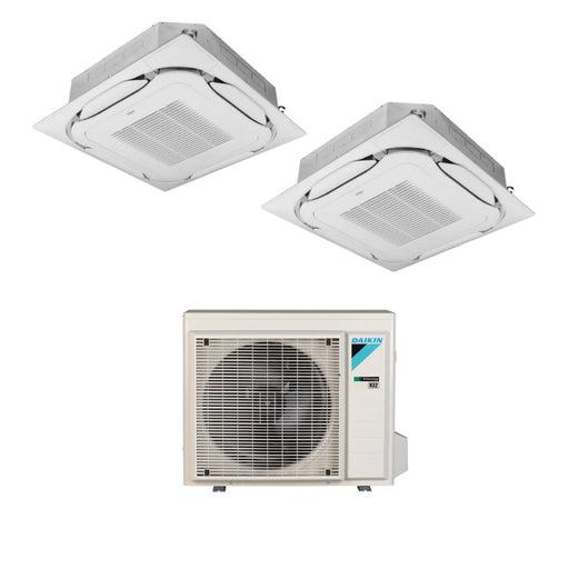 Daikin - Deckenkassette Roundflow (FCAG‑B + BYCQ140E Panel) Multisplit Klimaanlage 2 × Deckenkassette + Außeneinheit – 2 Innengeräte