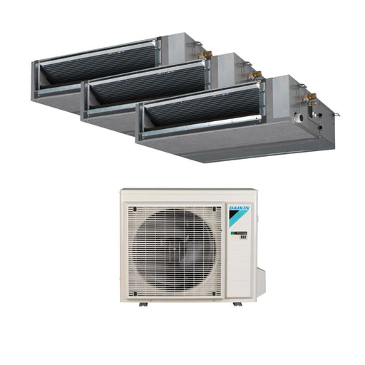 Daikin - FBA‑A (Kanalgerät, hoher ESP) Multisplit Klimaanlage 3 × Kanalgerät (Deckeneinbau) + Außeneinheit – 3 Innengeräte