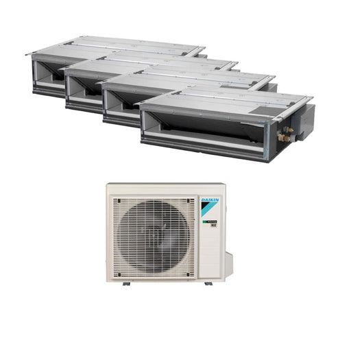 Daikin - FDXM‑F (Kanalgerät, mittlerer ESP) Multisplit Klimaanlage 4 × Kanalgerät (Deckeneinbau) + Außeneinheit – 4 Innengeräte