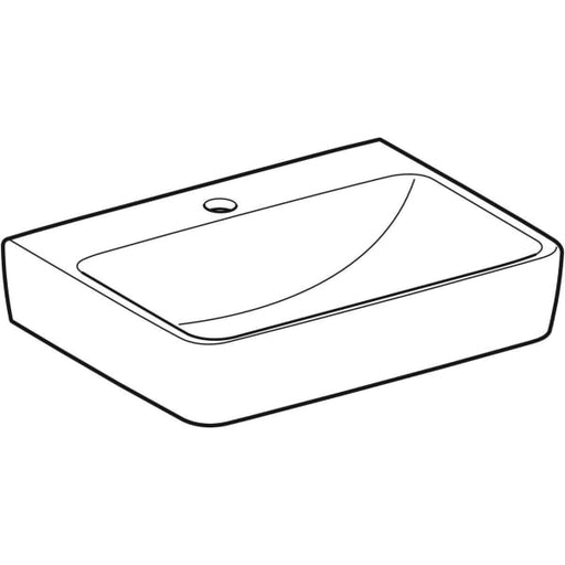 Geberit Vertriebs - RENOVA Plan Handwaschbecken, 50x38cm m. Hl. mi., o. Ül., weiß, KeraTect, NEU