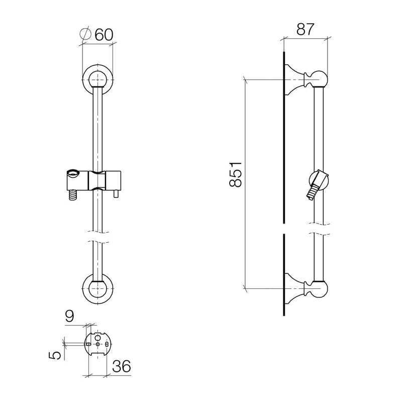 Dornbracht - Duschgarnitur MADISON Flair 26413370 messing gebürstet
