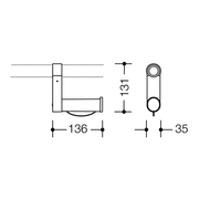 HEWI Heinrich Wilke - WC-Papierhalter Serie 801 weiche, flexible Rollenbremse reinweiß