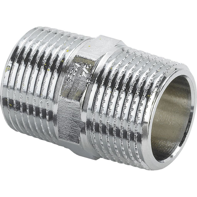 Viega - Doppelnippel 3/8 AG 3280, Rotguss verchromt