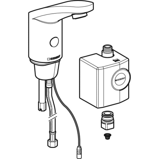 Geberit Vertriebs - Typ 185 Waschtischarmatur, Generator ohne Mischer, hochglanz verchromt