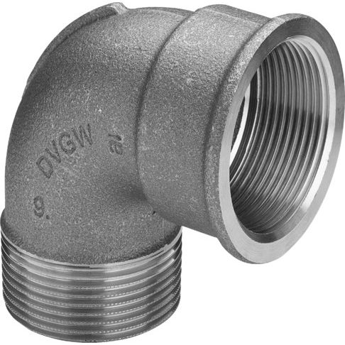 Viega - Bogen 90 Grad 3092 11/2 AG x 11/2 IG Rotguss