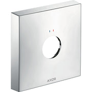 Hansgrohe - Verlängerungsrosette AXOR eckig rot/blau 1-Loch chrom