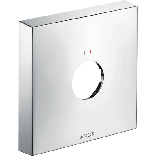 Hansgrohe - Verlängerungsrosette AXOR eckig rot/blau 1-Loch chrom