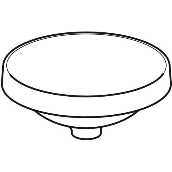 Geberit Vertriebs - Einbau-WT VARIFORM, rund, d:400mm ohne Hahnloch, o. Ül., weiß, KeraTect