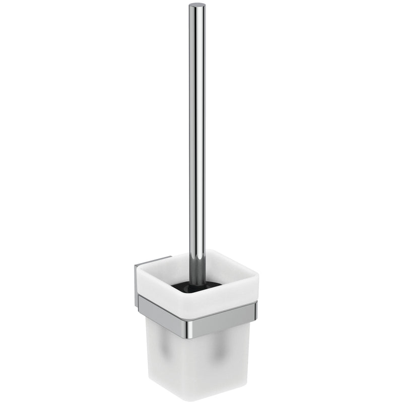 Ideal Standard - Bürstengarnitur IOM SQUARE, Behälter aus Glas, Chrom