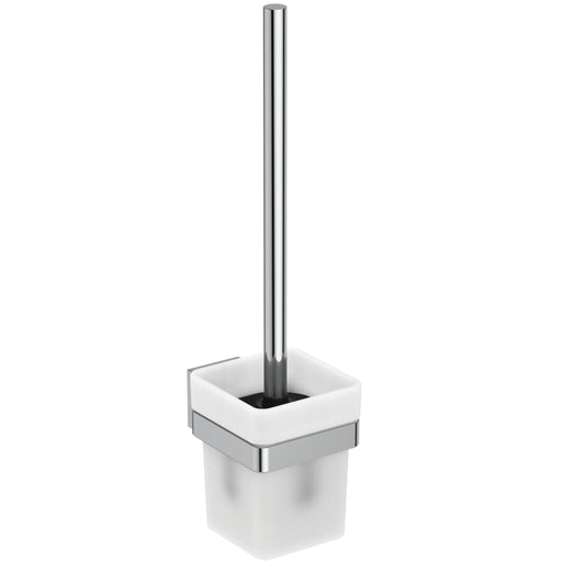 Ideal Standard - Bürstengarnitur IOM SQUARE, Behälter aus Glas, Chrom