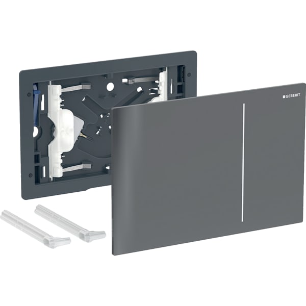 Geberit Vertriebs - Sigma70 BetPl., für 2-Mengen-Sp. Glas lava