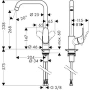 Hansgrohe - Spültisch EHM FOCUS 31820 edelstahl