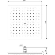Ideal Standard - Regenbrause IDEALRAIN, 300x300mm, Magnetic grey