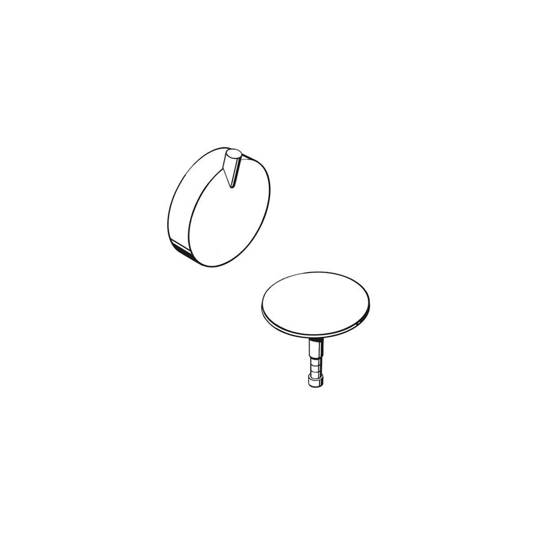 Hansgrohe - Ab-u.Überlaufgarnitur Flexaplus S F-Set (Griff u.Stopfen) chrom