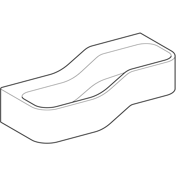 Geberit Vertriebs - Bambini Spiel-/Waschlandschaft B:90cm 2 Waschpl., tieferes B li, o. Hl., weiß
