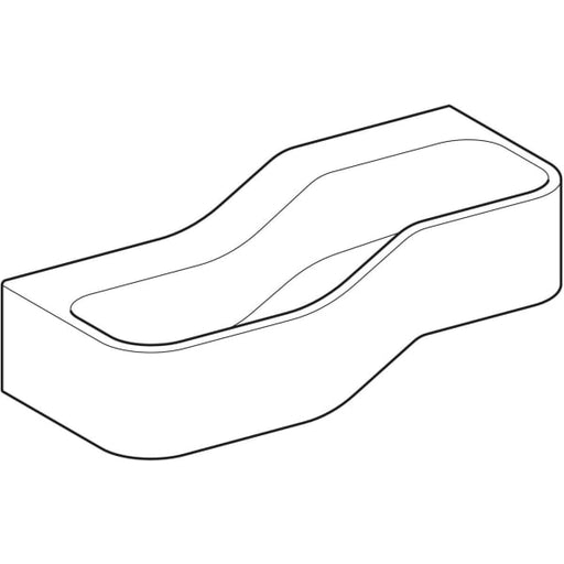 Geberit Vertriebs - Bambini Spiel-/Waschlandschaft B:90cm 2 Waschpl., tieferes B li, o. Hl., weiß
