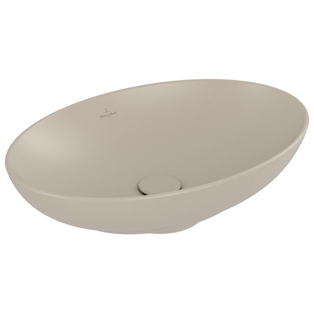 VILLEROY & BOCH - Aufsatzwaschbecken Loop&Friends 560x380mm Oval m. ÜL. Almond CeramicPlus