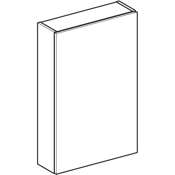 Geberit Vertriebs - iCon Hängeschrank rechteckig, 1 Tür 45x70x15cm, Nussbaum hickory/Gr. Lava