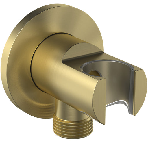 Ideal Standard - Wandhalter IDEALRAIN, runde Rosette, f.HB u.Brauseschlauch G1/2, Brushed Gold