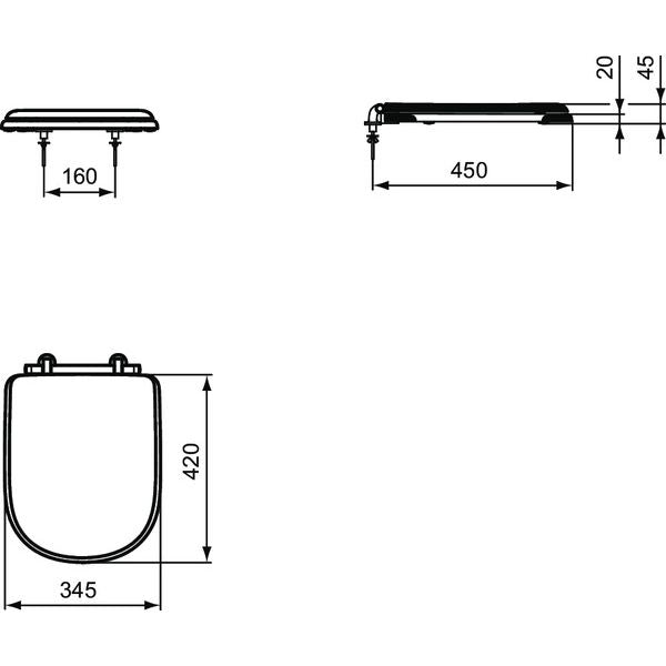 Ideal Standard - WC-Sitz CALLA T6278 weiß