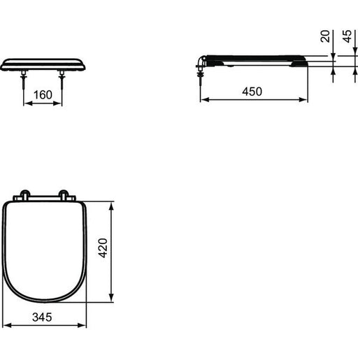 Ideal Standard - WC-Sitz CALLA T6278 weiß