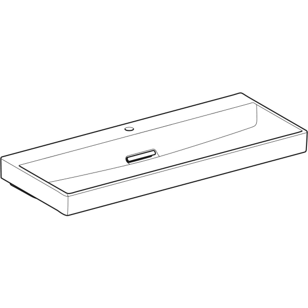 Geberit Vertriebs - ONE Waschtisch 120x48,4cm, Abg.horiz. m. Hl., o. Ül., weiß, KeraTect/weiß glzd